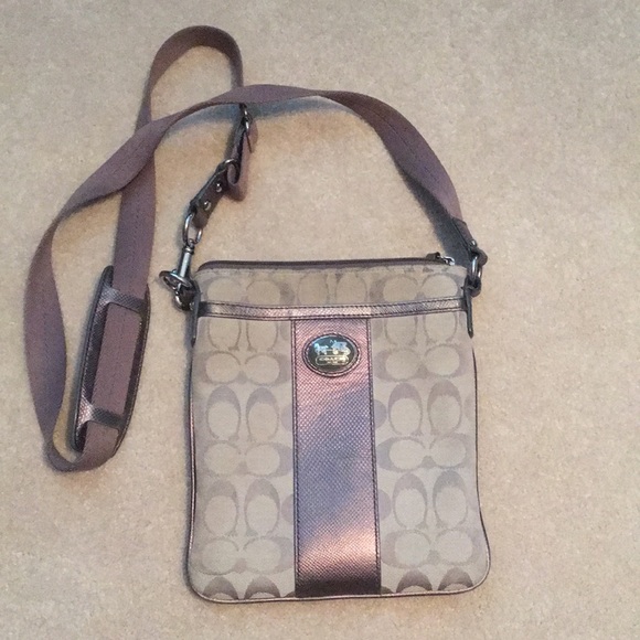grey coach satchel